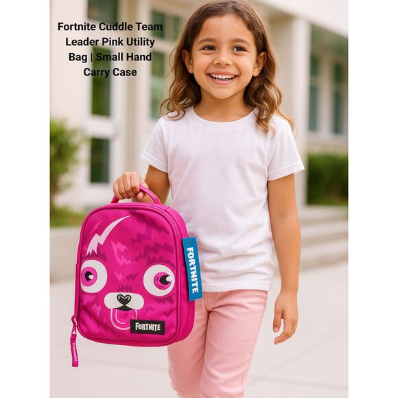 Fortnite Pink Bear Lunch Bag - Insulated Kids Lunch Box - Picture 12 of 12